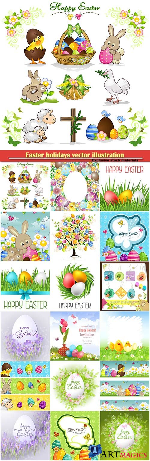 Easter holidays vector illustration # 8