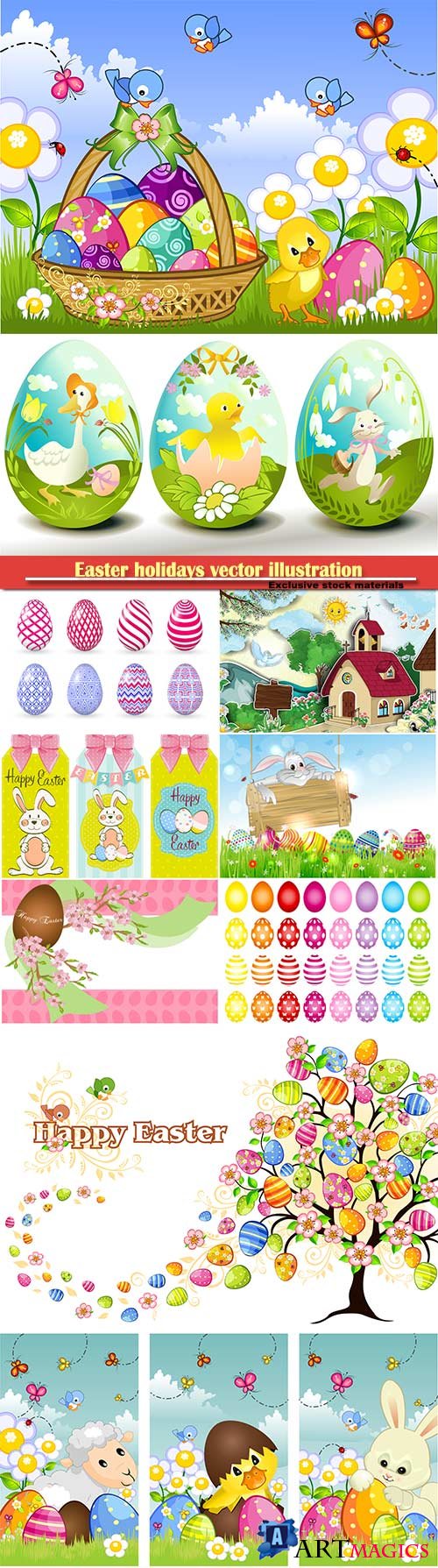 Easter holidays vector illustration # 10