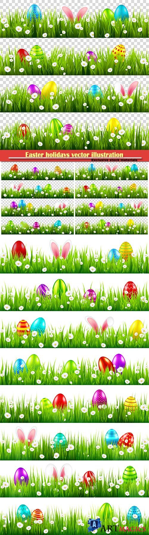 Easter holidays vector illustration