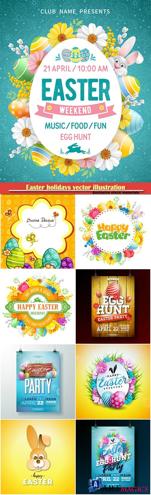Easter holidays vector illustration # 15