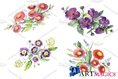 Bouquet Refinement Watercolor png - 3641490