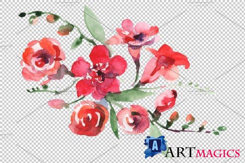 Bouquet Cutie Watercolor png - 3641944