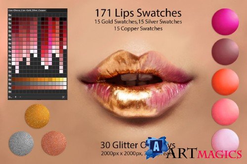Lips Ps and AI Swatches for DigitalPainting - 1573702 - 2909717
