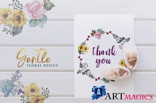 Bouquets yellow Watercolor png - 3334129