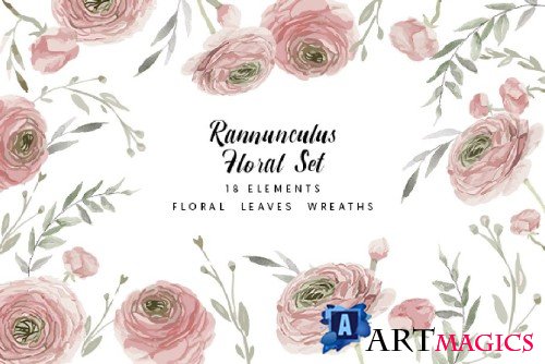 Rannunculus Floral set - 1998031