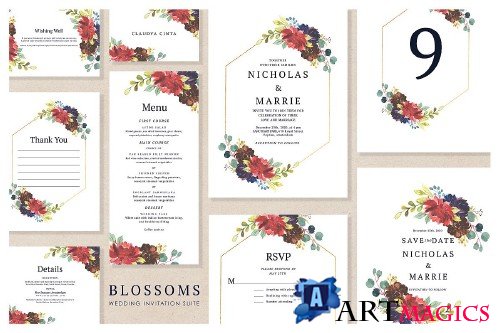 Blossom Wedding Invitation Suite - 233127
