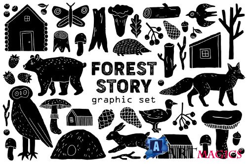 "Forest Story" Graphic Set - 3250232
