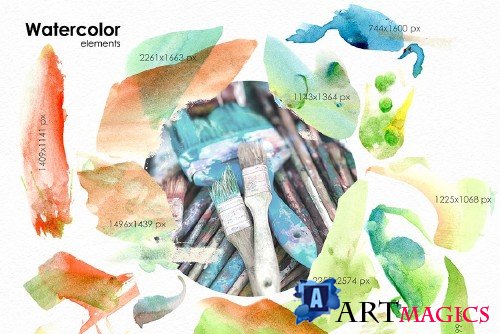 Be an Artist. Watercolor decor kit - 3206196