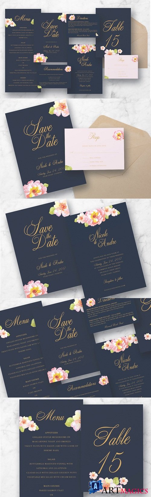 Pink Floral Wedding Suite - 1409210