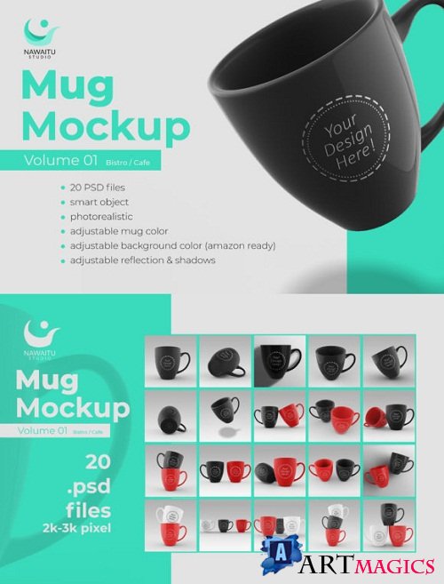Mug Mock-Ups Volume 1 Bistro Cafe Mug