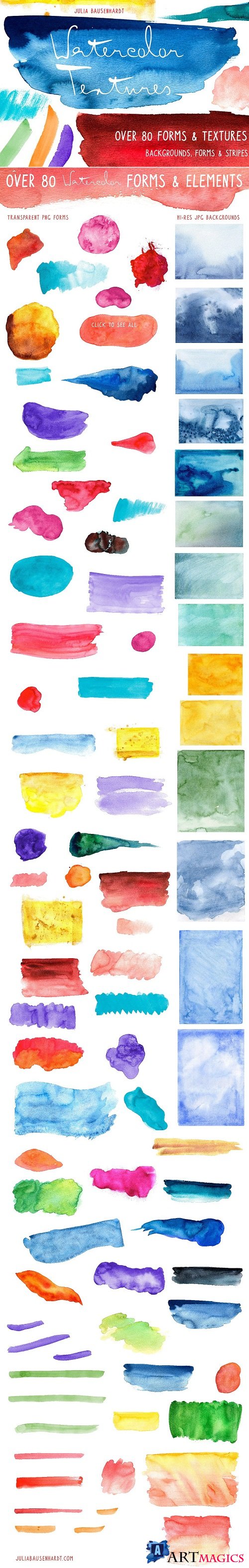 Watercolor Textures Pack - 770192