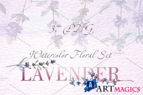 Lavender Violet Watercolor png - 3666218