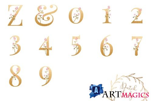 Alphabet & Number Clipart Set #1- 3668860