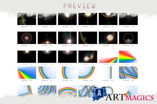 Rainbow overlays & textures, rainbow action, rainbow presets 240662