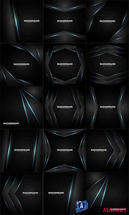 ׸   -   / Black abstract backgrounds - Vector Graphics