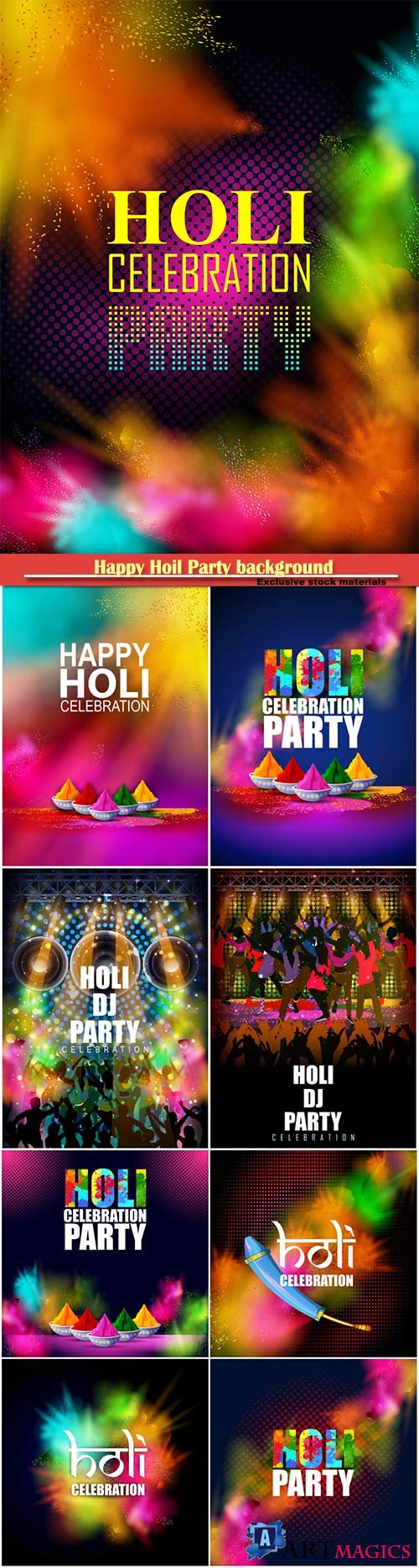 Happy Hoil Party background for festival of colors in India