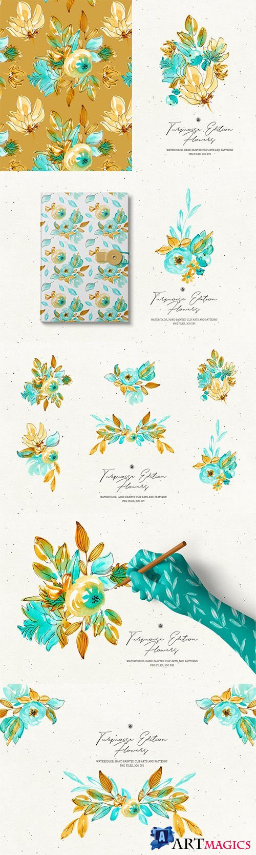 Turquoise Edition Flowers - 3693848