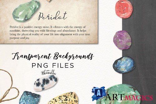 Gemstones 101 Watercolor Package - 3672774