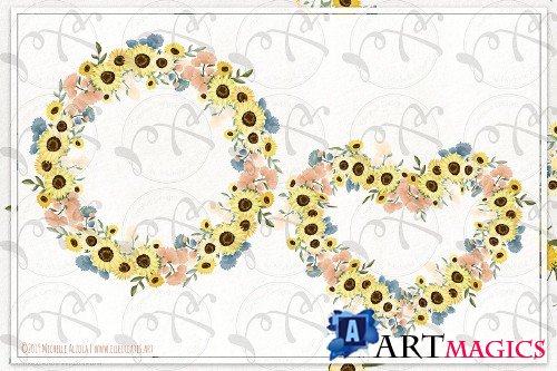 Sunflowers - Floral Wreaths - 3685989