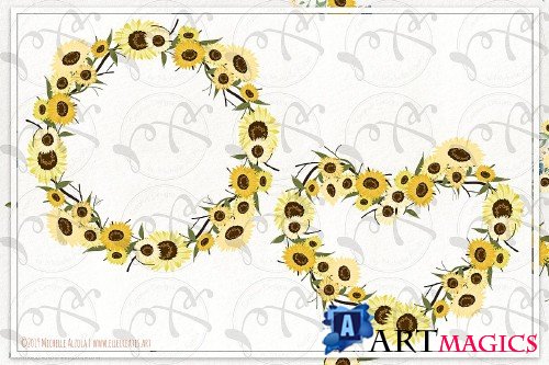 Sunflowers - Floral Wreaths - 3685989