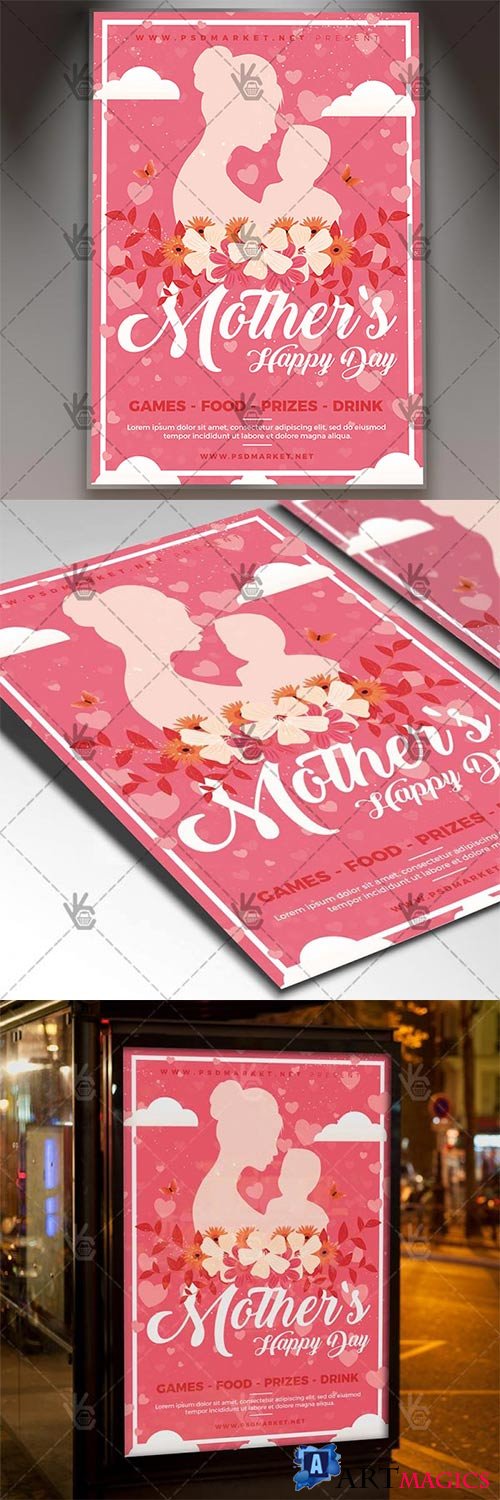 Mothers Day 2018 Flyer  Club PSD Template