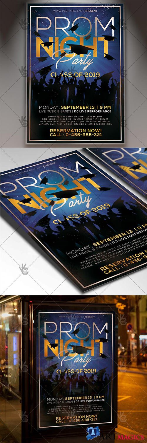 Prom Night Flyer  School PSD Template