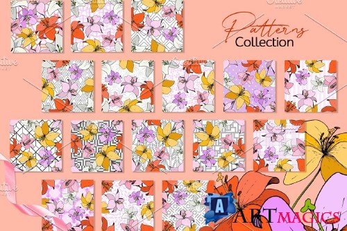 Lilies Vector Collection - 3700457