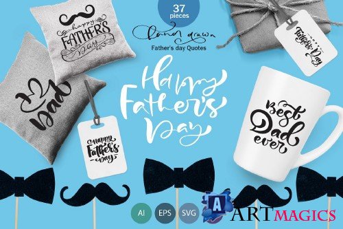 Father`s Day vector SVG phrases - 3690637
