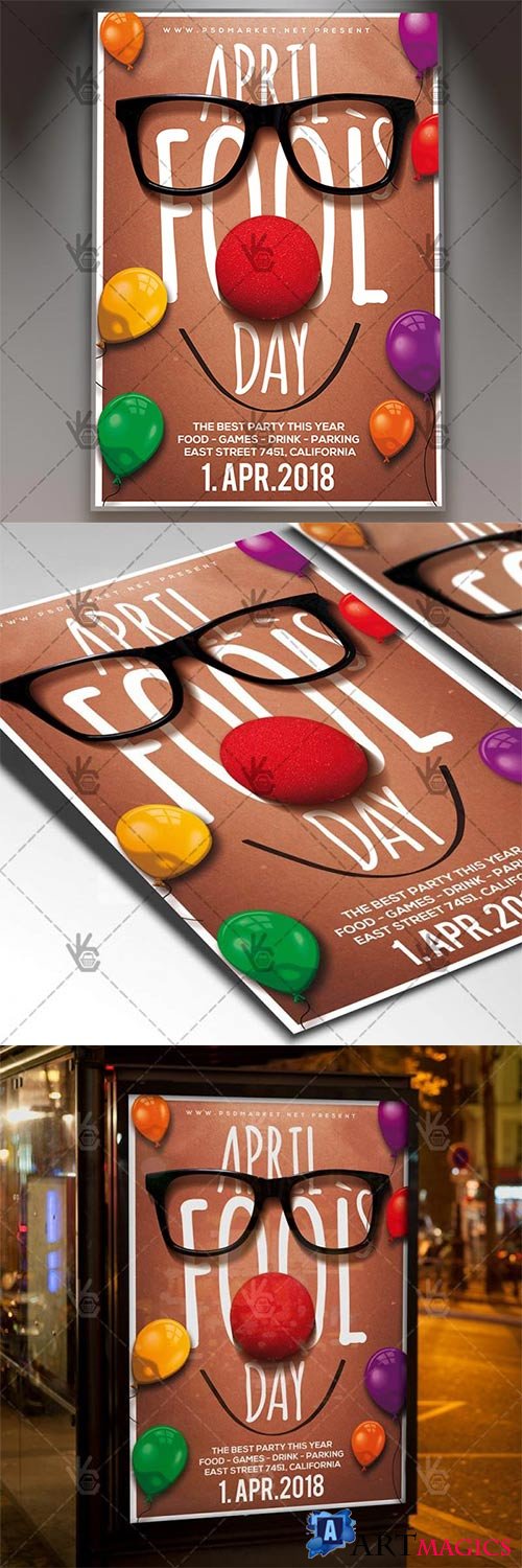Fools Day Flyer  Community PSD Template