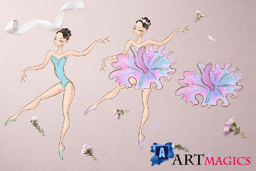 Ballerina doll with a set of dresses - 245016