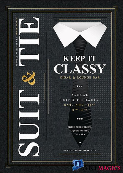 Suit and Tie Flyer Template V4 - 3700090