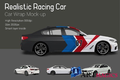 Racing Car Mock-Up - 3709886