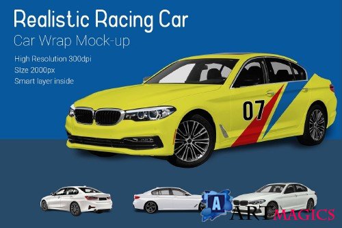 Racing Car Mock-Up - 3709886