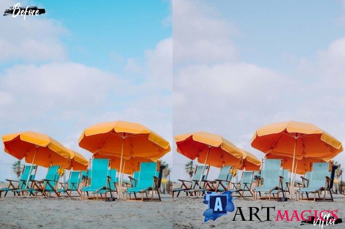 Neo Languid Blue Theme Color Grading photoshop actions - 245773