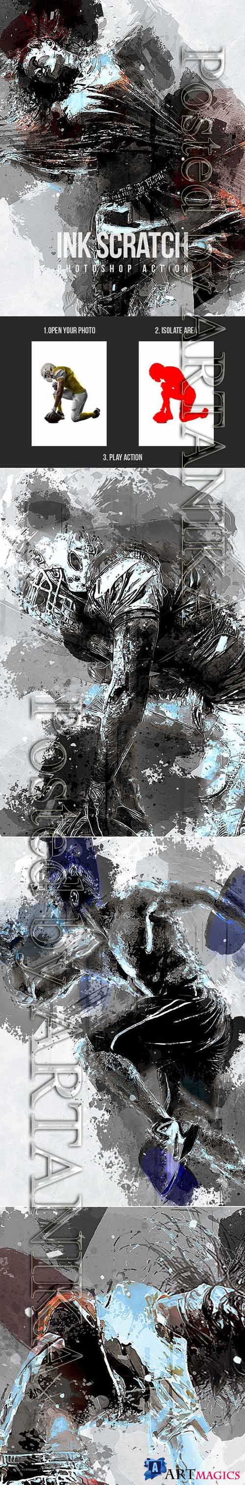 Graphicriver - Ink Scratch - Photoshop Action 21318489
