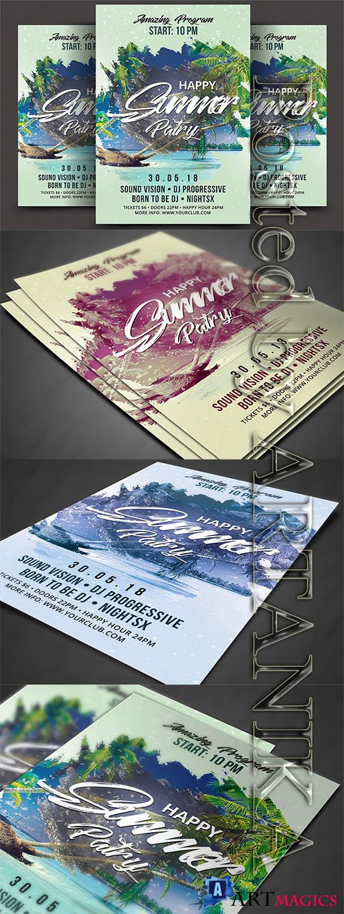 CreativeMarket - Summer Party Flyer 2248142