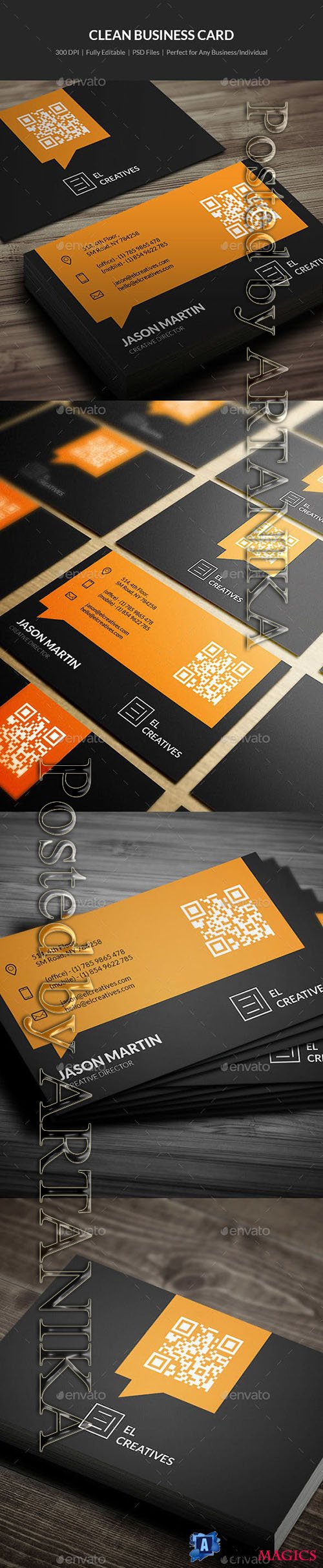 Graphicriver - Clean Business Card - 17 21324654
