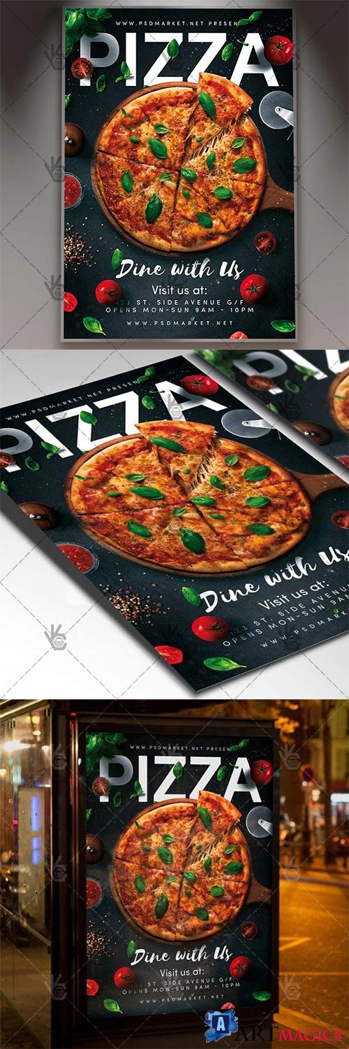 Pizza Flyer  Food PSD Template