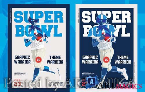 CreativeMarket - Football Flyers