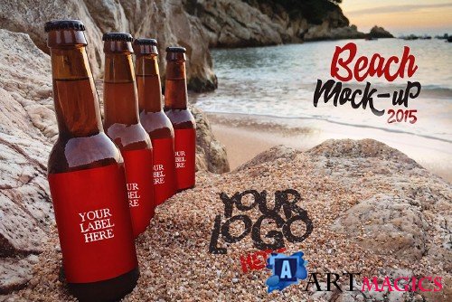 Stone Beach | Beer Mockup - 366315
