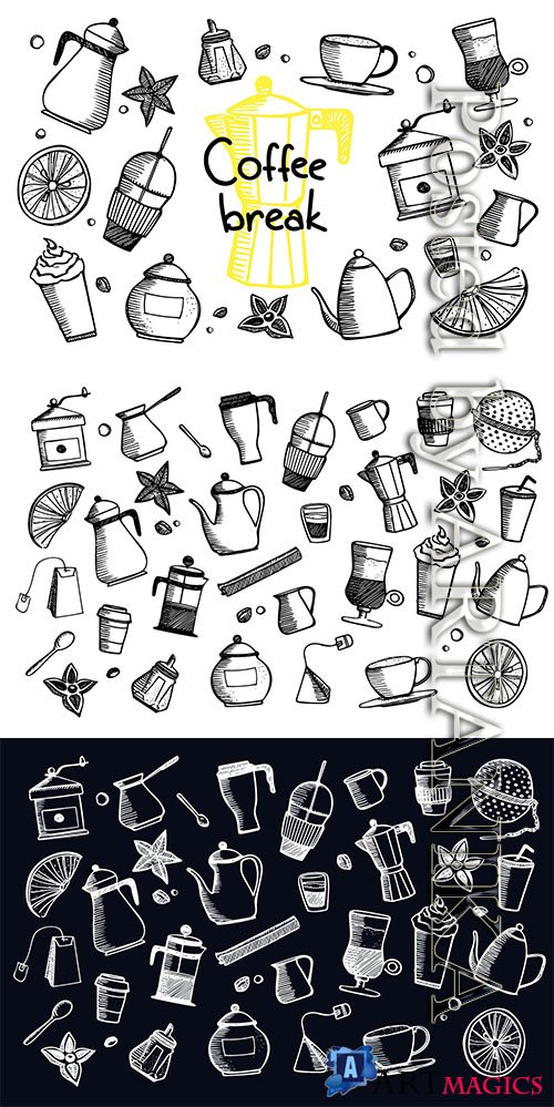 Coffee Break - Coffee doodles