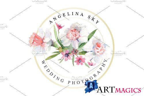 LOGO with roses and narcissus - 3727159