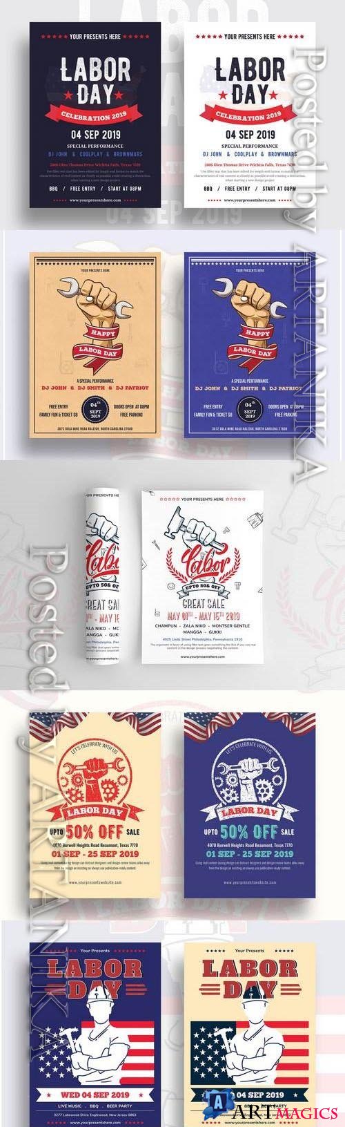 Labor Day Flyer Template 3