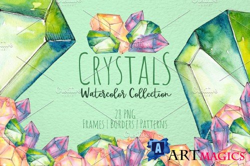 Crystals are blue, green and red - 3663818