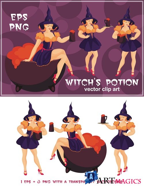 Witch's potion. Vector clip art - 38280