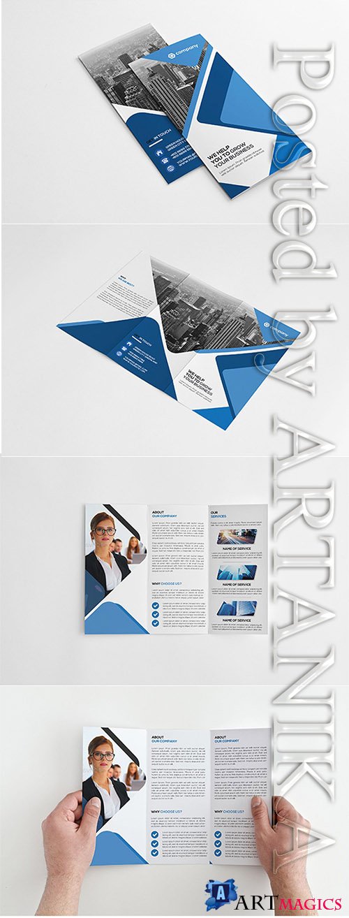 CreativeMarket - Corporate Trifold Brochure 1143318