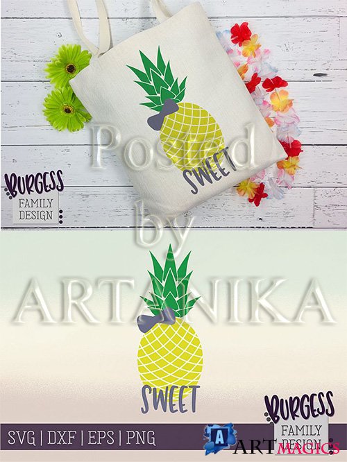 Designbundles - Pineapple bow Clipart