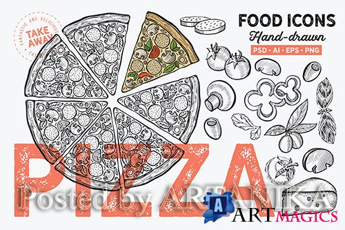 Pizza Hand-Drawn Graphic