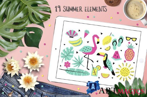 Summer graphic collection - 1760632