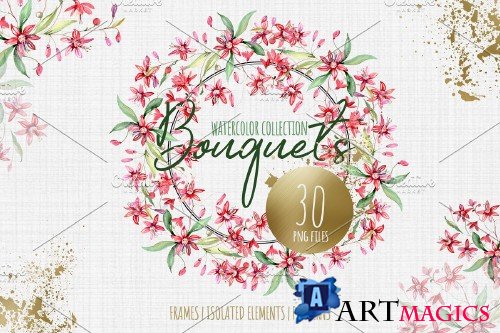 Bouquets may sun red Watercolor png - 3737858